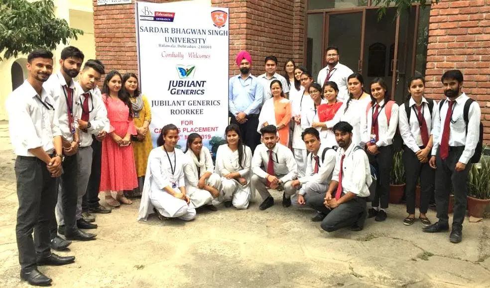 CAMPUS PLACEMENT DRIVE BY JUBLIANT GENERIC Ltd. SARDAR BHAGWAN SINGH UNIVERSITY, BALAWALA, DEHRADUN